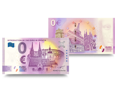 Billet Souvenir 0 Euro «Introduction de l'Euro en Croatie»

