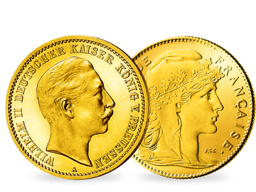 Zwei historische Original-Goldmünzen als Zeitzeugen der Schlacht von Verdun!