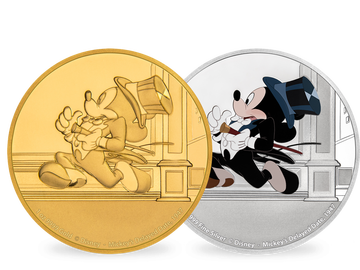 Niue 2017 Silber- und Gold-Gedenkmünzen 'Mickey geht zur Party'