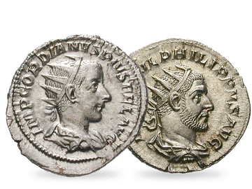 Römisches Reich Antoninian 238-245 n. Chr. Gordianus III. & Philippus I.