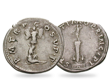 2er-Set Römisches Reich Denar 102-117 n. Chr. Traianus 