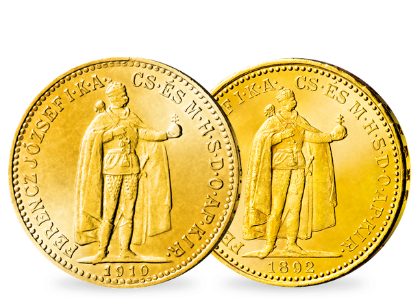 Die ungarischen 10-Kronen und 20-Kronen-Goldmünzen 