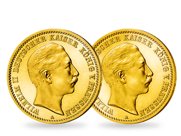 2er-Set Preußen 10 und 20 Mark 1906 Wilhelm II.