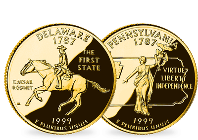 Les Quarter-Dollars des États-Unis « Delaware/ Pennsylvania »