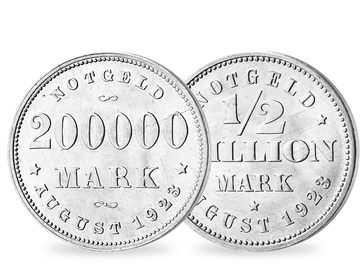 200.000 Mark und 1/2 Millionen Mark aus Hamburg von 1923!