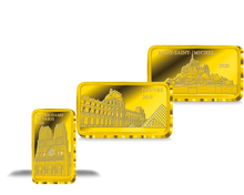 Set de 3 monnaies-lingots en or le plus pur « Joyaux de France »
