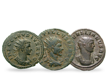 3er-Set Römisches Kaiserreich Antoninian 268–275 n. Chr.