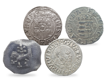 4er-Set Silbermünzen der Reformation und Glaubenskriege