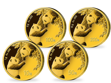 Gold-Panda-Jahressatz 2023 - Premium-Set mit einer Goldmünze gratis!