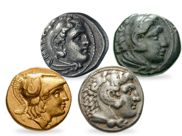 4er-Set 'Die Münzen Alexanders des Großen'