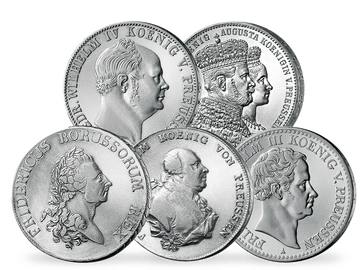 Das 5er Set von Friedrich dem Großen und seinen Nachfolgern in Silber
