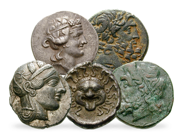 Griechische Götter und Sagen auf über 2.000 Jahre alten Original-Münzen