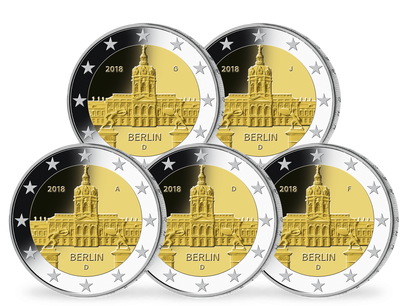 Deutscher 2-Euro-Münzen-Komplettsatz 2018 