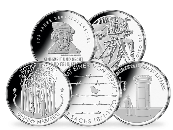 Die offiziellen deutschen 10-Euro-Münzen im Jahressatz 2016!