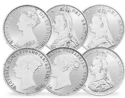 Die schönsten und größten Silbermünzen von Queen Victoria