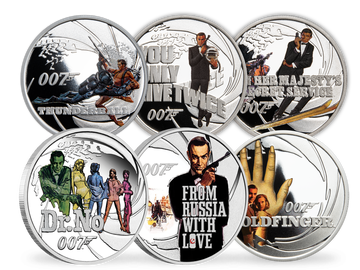 Offizielle Silbermünzen James Bond