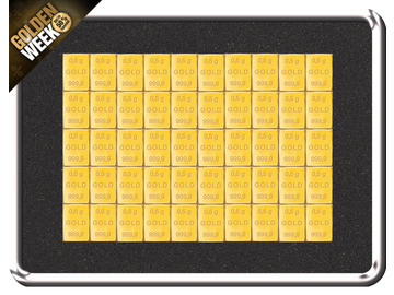 Tafelbarren 100 x 0,5 g Gold (999,9/1000)