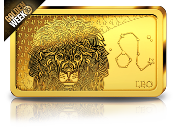 Sternzeichen-Gold-Barrenmünze: Löwe