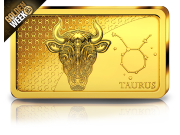 Sternzeichen-Gold-Barrenmünze: Stier