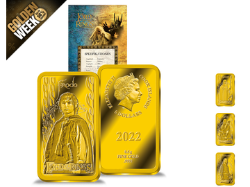 Die offizielle „Herr der Ringe“-Goldbarren-Edition – Start: „Frodo“!