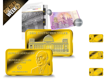 Goldbarren für Konrad Adenauer – Start in 
