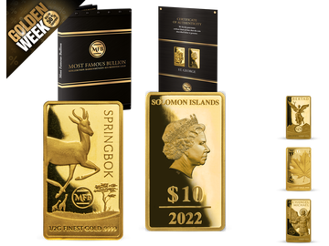 Die Gold-Barrenmünzen-Kollektion mit den berühmtesten Anlagemotiven „Most Famous Bullion“!