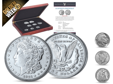 Die Original Silbermünzen aus der Blütezeit Amerikas - Ihre Startlieferung: 