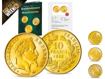 Die bedeutendsten Goldmünzen von 6 Kontinenten –  Start: Napoleon III.