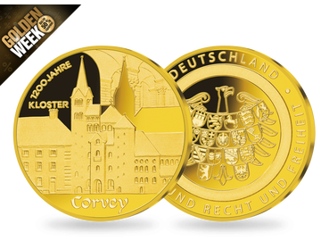 „1200 Jahre Kloster Corvey“ – die Gold-Ergänzungsprägung zur 20€-Münze