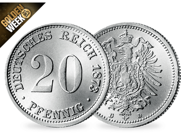 Deutsches Kaiserreich 20 Pfennig 1873-1877