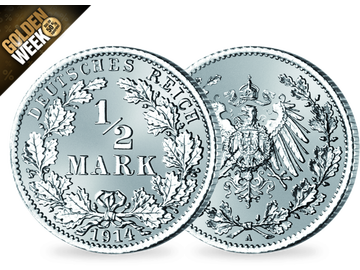 Deutsches Kaiserreich 1/2 Mark 1905-1919
