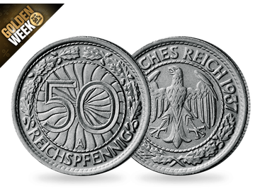 Weimarer Republik 50 Reichspfennig 1927-1938