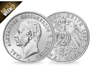 Deutsches Reich/Sachsen-Weimar-Eisenach 2 Mark 1892/1898 Carl Alexander