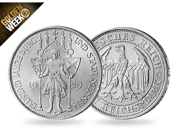 Weimarer Republik 3 Reichsmark 1929 1000 Jahre Burg und Stadt Meißen