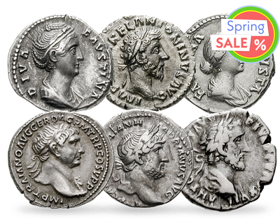 Die guten Kaiser Roms in edlem Silber