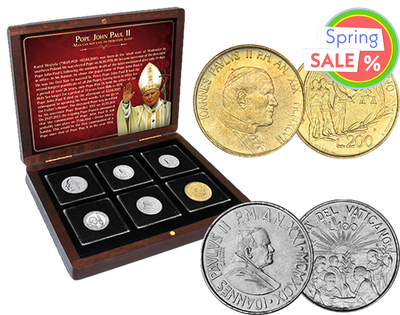 Exklusives Münzen-Set ''Papst Johannes Paul II.'' 1985-1999