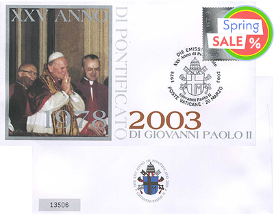 Äußerst seltener Ersttags-Gedenkbrief ''Papst Johannes Paul II.''