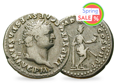 Fast 2000 Jahre alte Original-Silbermünze von Kaiser Titus
