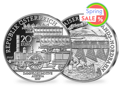 20-Euro-Silbermünze 2007 ''Kaiser Ferdinands Nordbahn''
