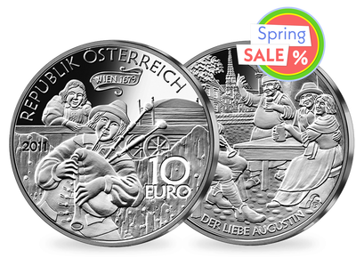 10-Euro-Silbermünze 2011 ''Der liebe Augustin''