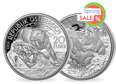 20-Euro-Silbermünze 2014 ''Tertiär - Leben auf der Erde''