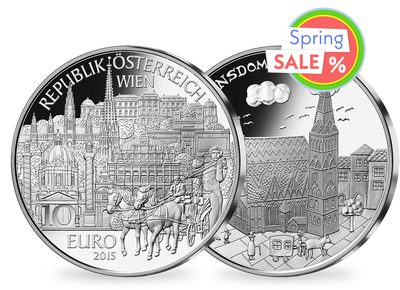 10-Euro-Silbermünze 2015 ''Wien'' (hgh)