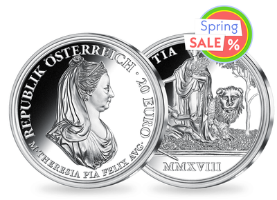 20-Euro-Silbermünze 2018 ''Maria Theresia – Milde und Gottvertrauen''