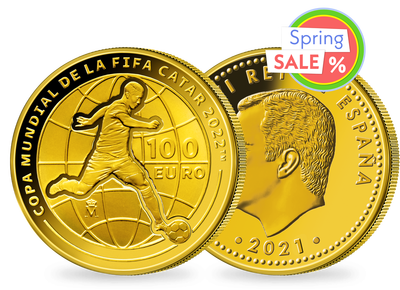 Spaniens 100-Euro-Goldmünze zur FIFA Fußball-WM