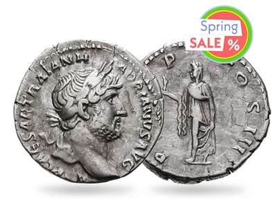 Silberdenar von Kaiser Hadrian