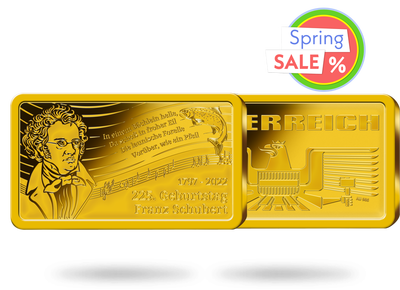 Jubiläums-Goldbarren zum 225. Geburtstag von Franz Schubert