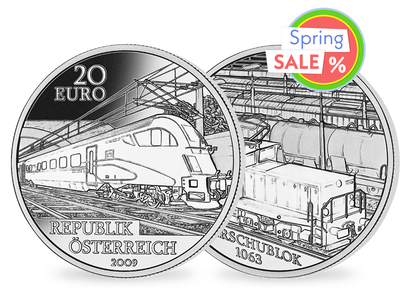 20-Euro-Silbermünze 2009 ''Die Bahn der Zukunft''