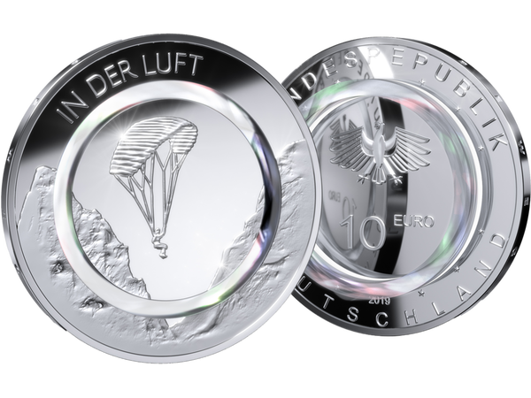 Die erste 10-Euro-Münze Deutschlands mit Polymer-Ring