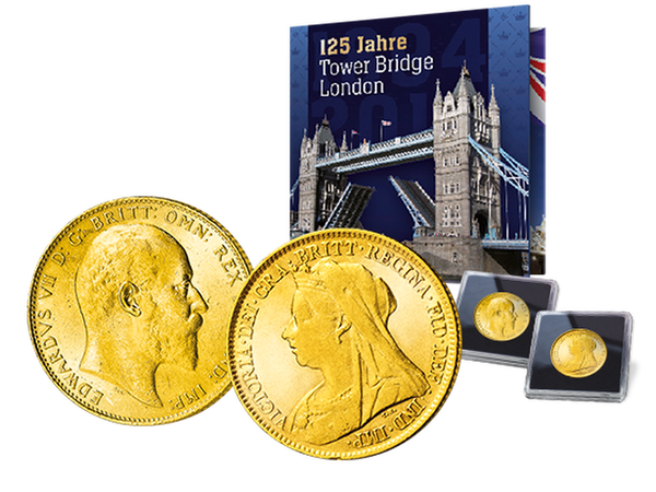 Das einzigartige Gold-Set zum Jubiläum '125 Jahre Tower Bridge'