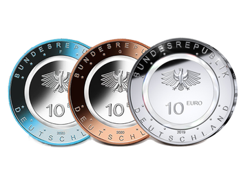 Komplett-Sammlung der deutschen 10-Euro-Münzen-Serie 